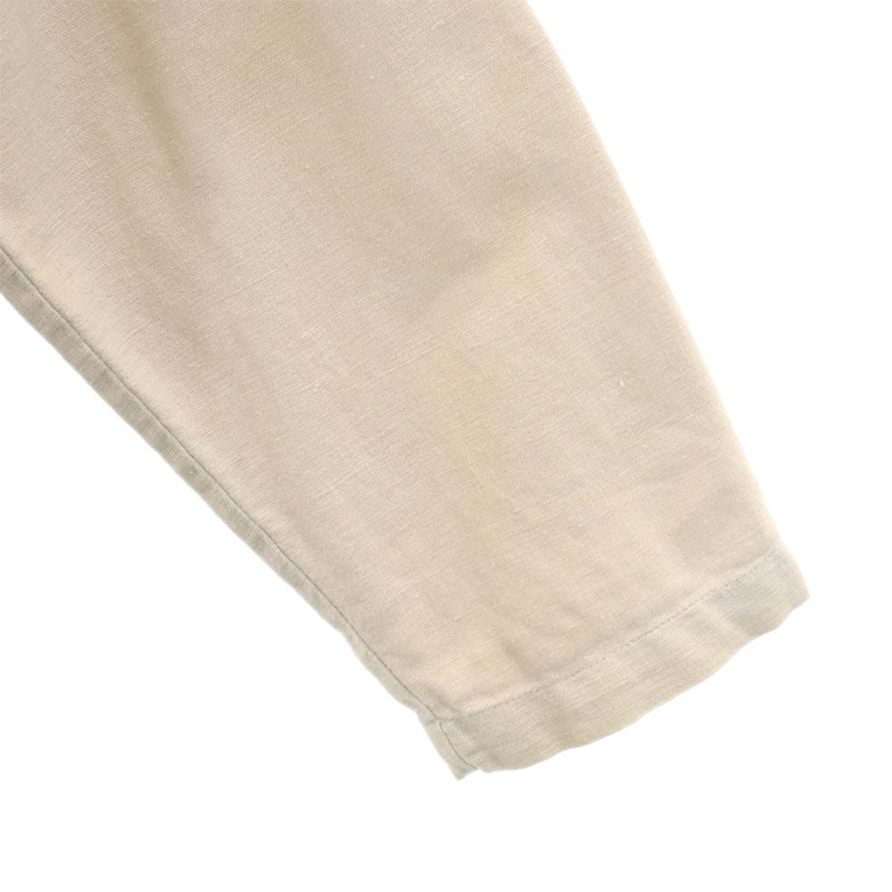 ERIKA&CO 80s 90s オールド 長袖 リネンブレンド ジップパーカー M ベージュ ERIKA&CO メンズ