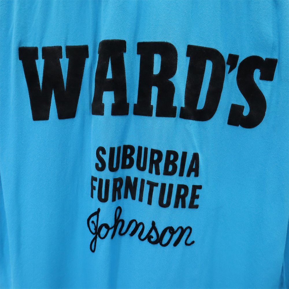 ナットナスト 60s 70s ヴィンテージ ボーリングシャツ バックプリント 半袖 オープンカラーシャツ ブルー NAT NAST 刺繍 メンズ