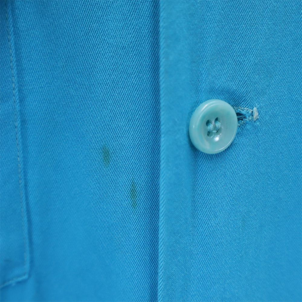 ナットナスト 60s 70s ヴィンテージ ボーリングシャツ バックプリント 半袖 オープンカラーシャツ ブルー NAT NAST 刺繍 メンズ