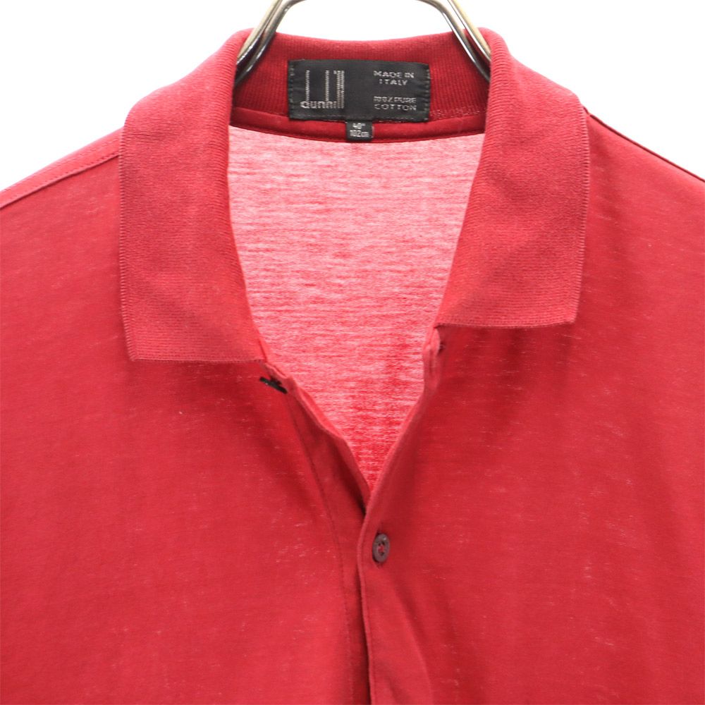ダンヒル 90s イタリア製 オールド 半袖 ポロシャツ 40 赤 Dunhill メンズ