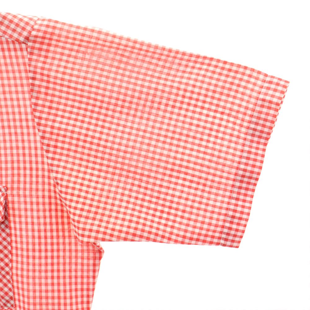 esprit by CAMPUS 70s USA製 ヴィンテージ ギンガムチェック柄 半袖 シャツ M 赤 メンズ