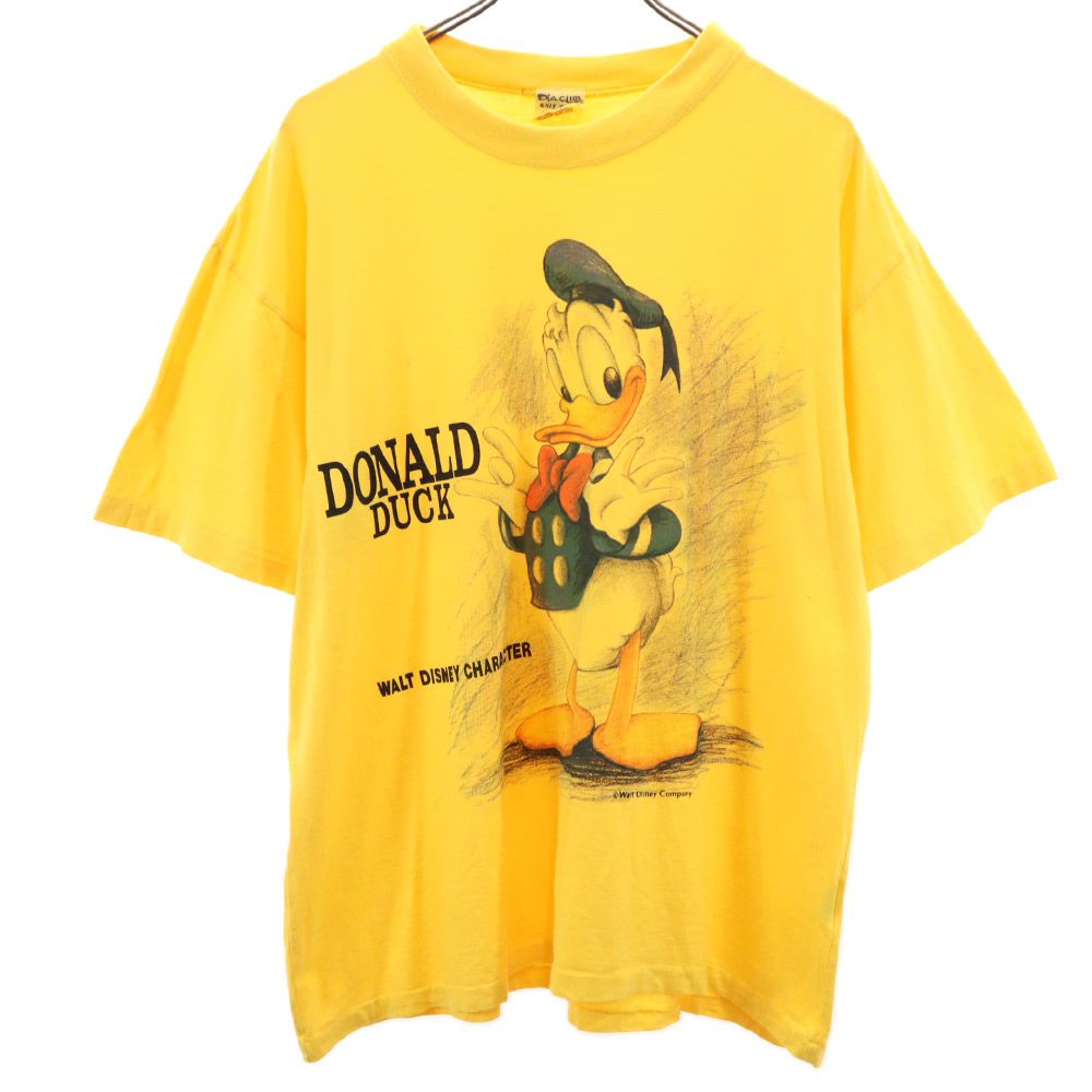 DIA CLUB オールド プリント 半袖 Tシャツ M-L イエロー DIA CLUB メンズ