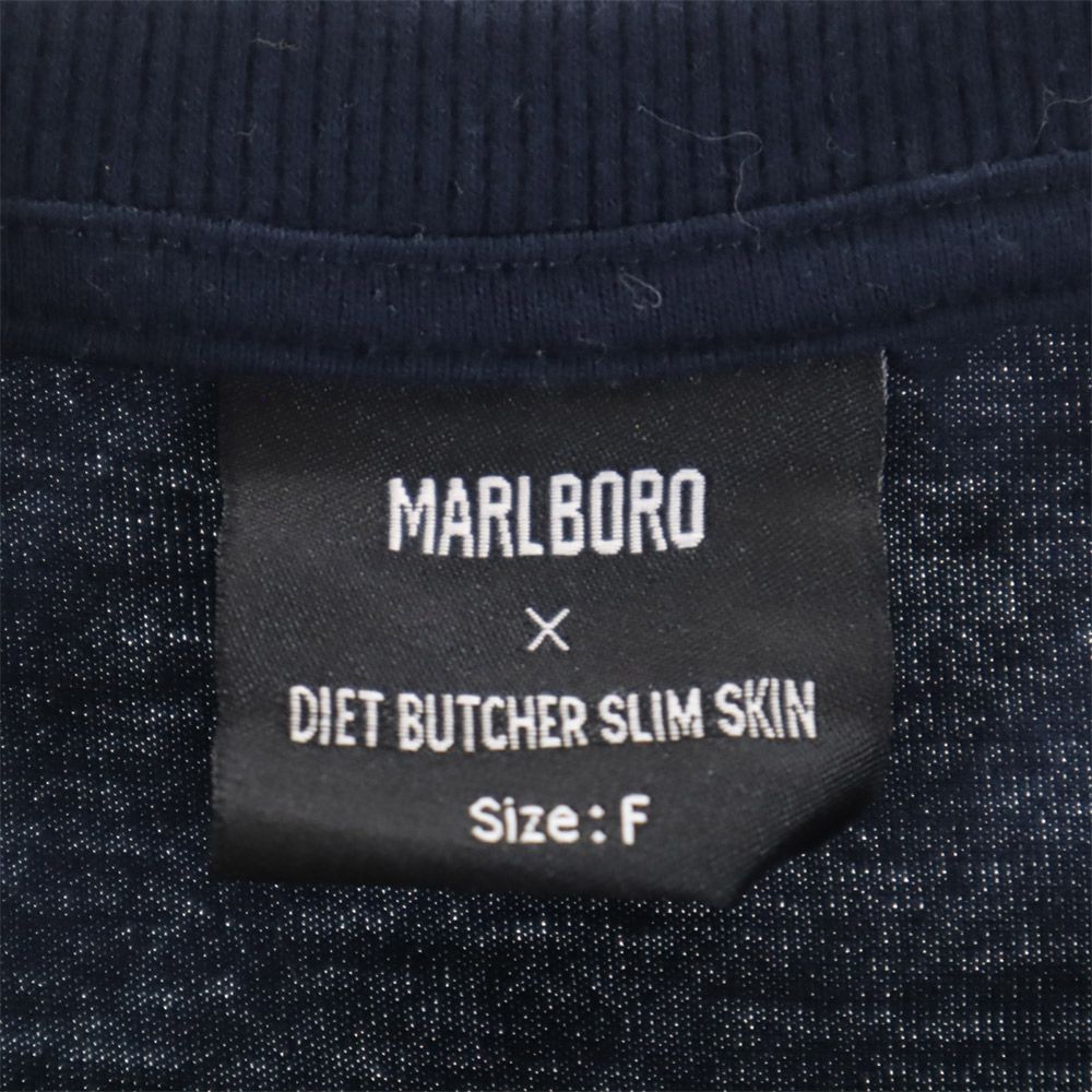 MARLBORO×DIET BUTCHES SLIM SKIN マルボロダイエットブッチャースリムスキン 半袖 Tシャツ F ネイビー系 メンズ