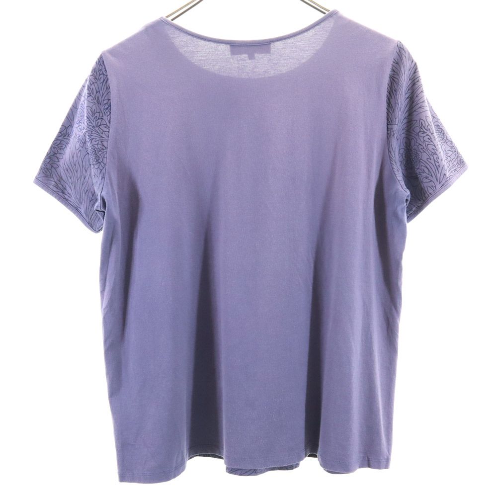 Mackintosh マッキントッシュ 三陽商会 日本製 総柄 半袖 Tシャツ 40 ネイビー系 レディース