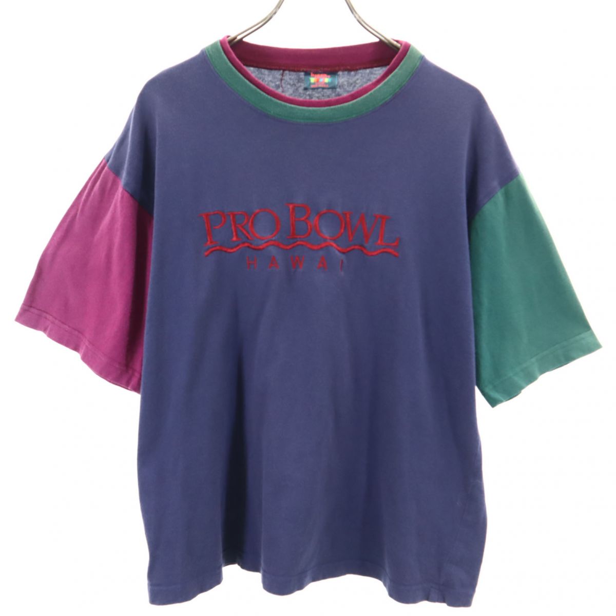 HAPPY SHIRTS 90s USA製 オールド 半袖 Tシャツ L ネイビー系 メンズ