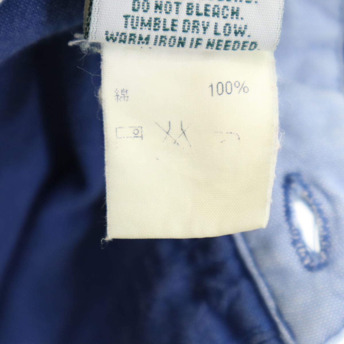 エルエルビーン 80s アウトドア ヴィンテージ カナダ製 半袖 ボタンダウンシャツ S ブルー L.L.Bean メンズ