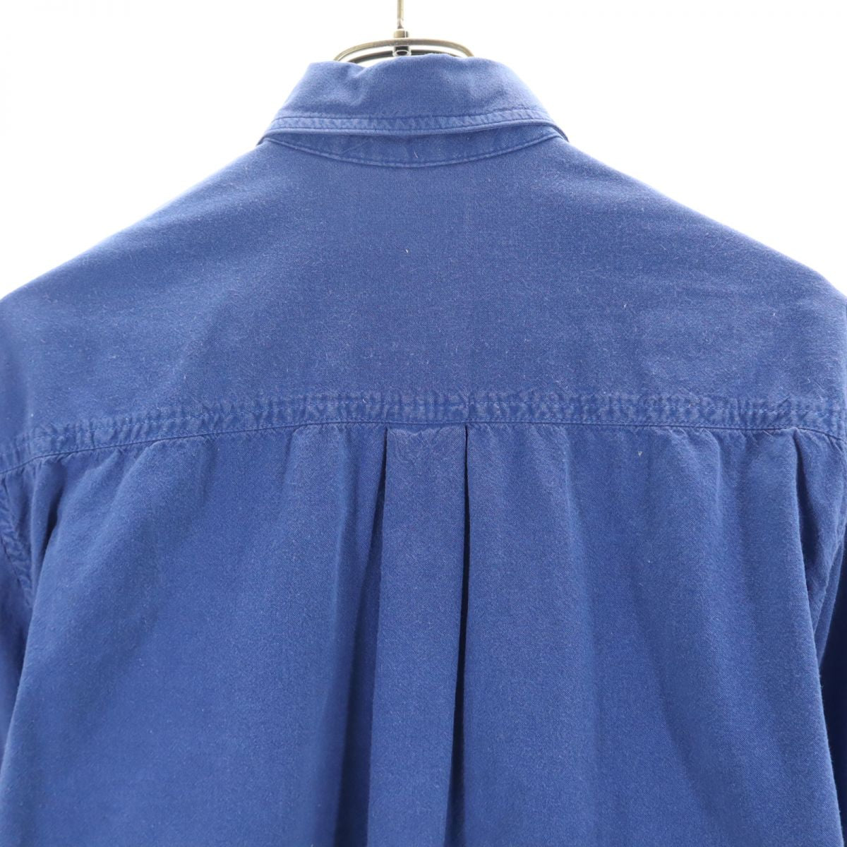 エルエルビーン 80s アウトドア ヴィンテージ カナダ製 半袖 ボタンダウンシャツ S ブルー L.L.Bean メンズ