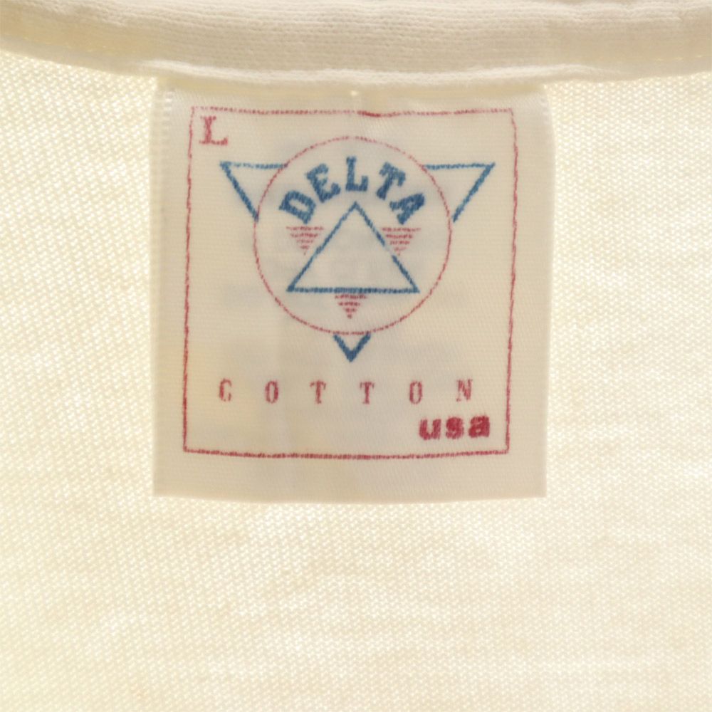 DELTA デルタ 90s USA製 オールド 半袖 Tシャツ L ホワイト系 メンズ