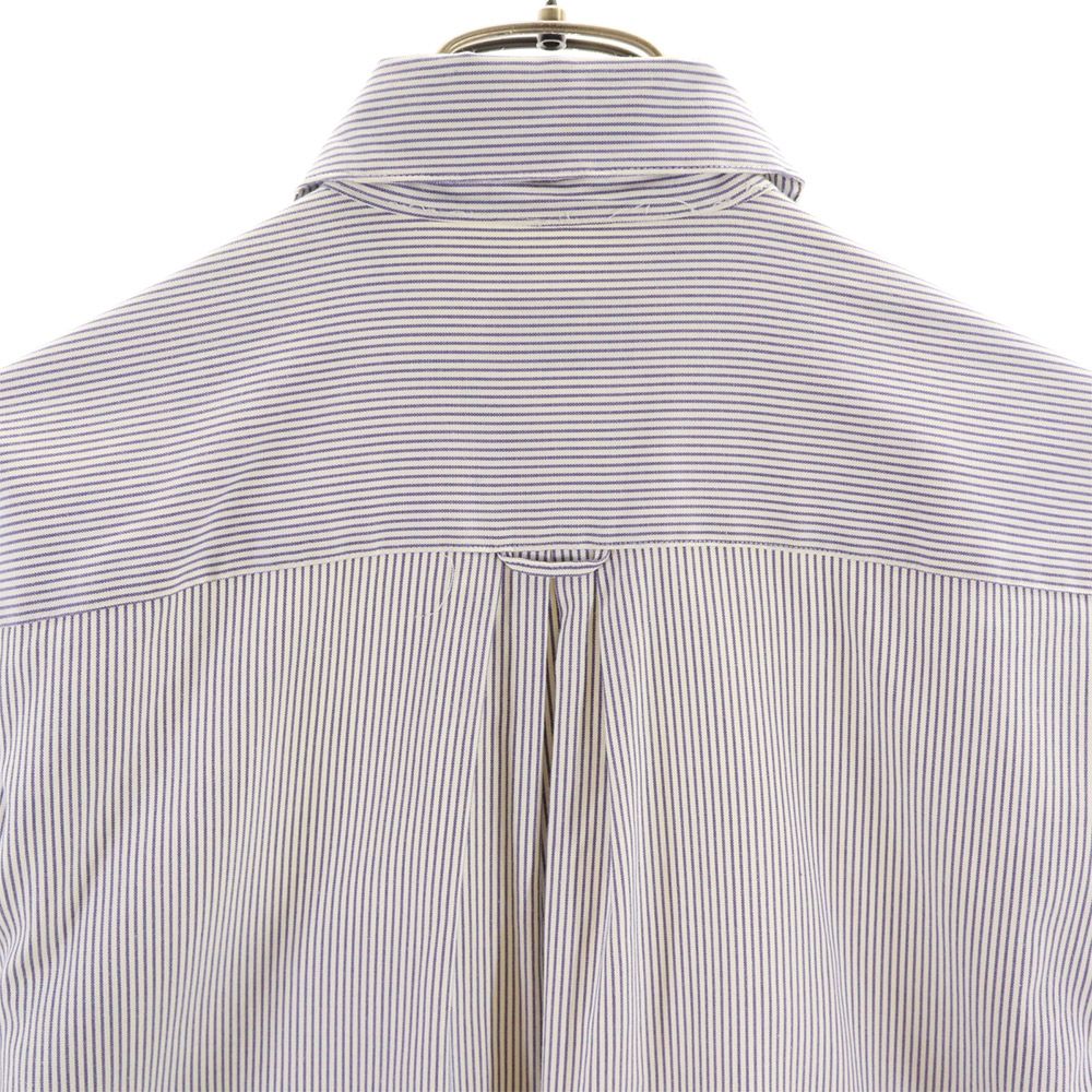 L.L.Bean エルエルビーン アウドドア ストライプ 長袖 シャツ 6 ネイビー×ホワイト レディース