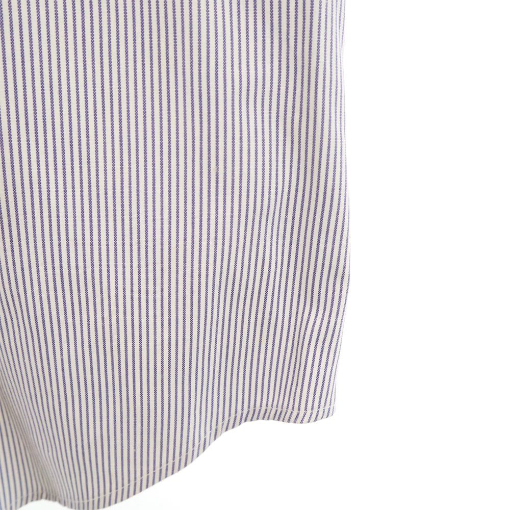 L.L.Bean エルエルビーン アウドドア ストライプ 長袖 シャツ 6 ネイビー×ホワイト レディース