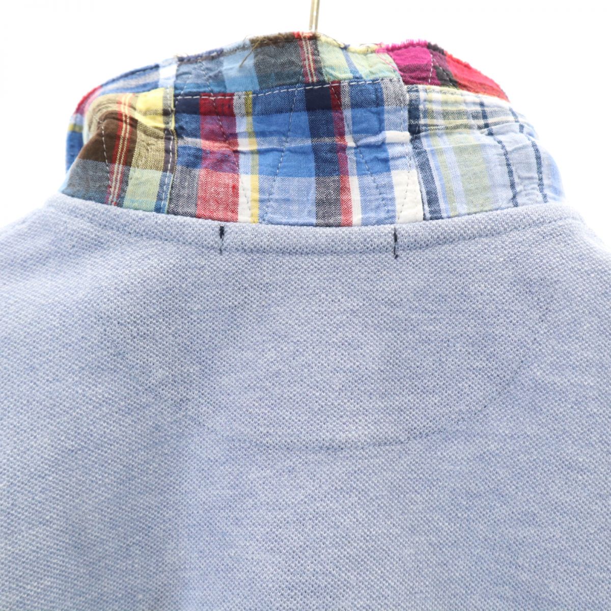 Psycho Bunny サイコバニー 日本製 ゴルフ 半袖 ポロシャツ L ブルー系 鹿の子 メンズ