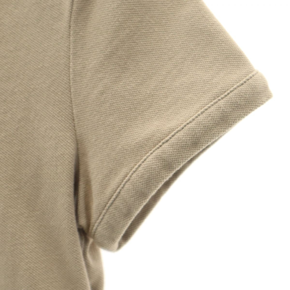 MONCLER モンクレール 半袖 スキッパー ポロシャツ XS ベージュ系 鹿の子 レディース