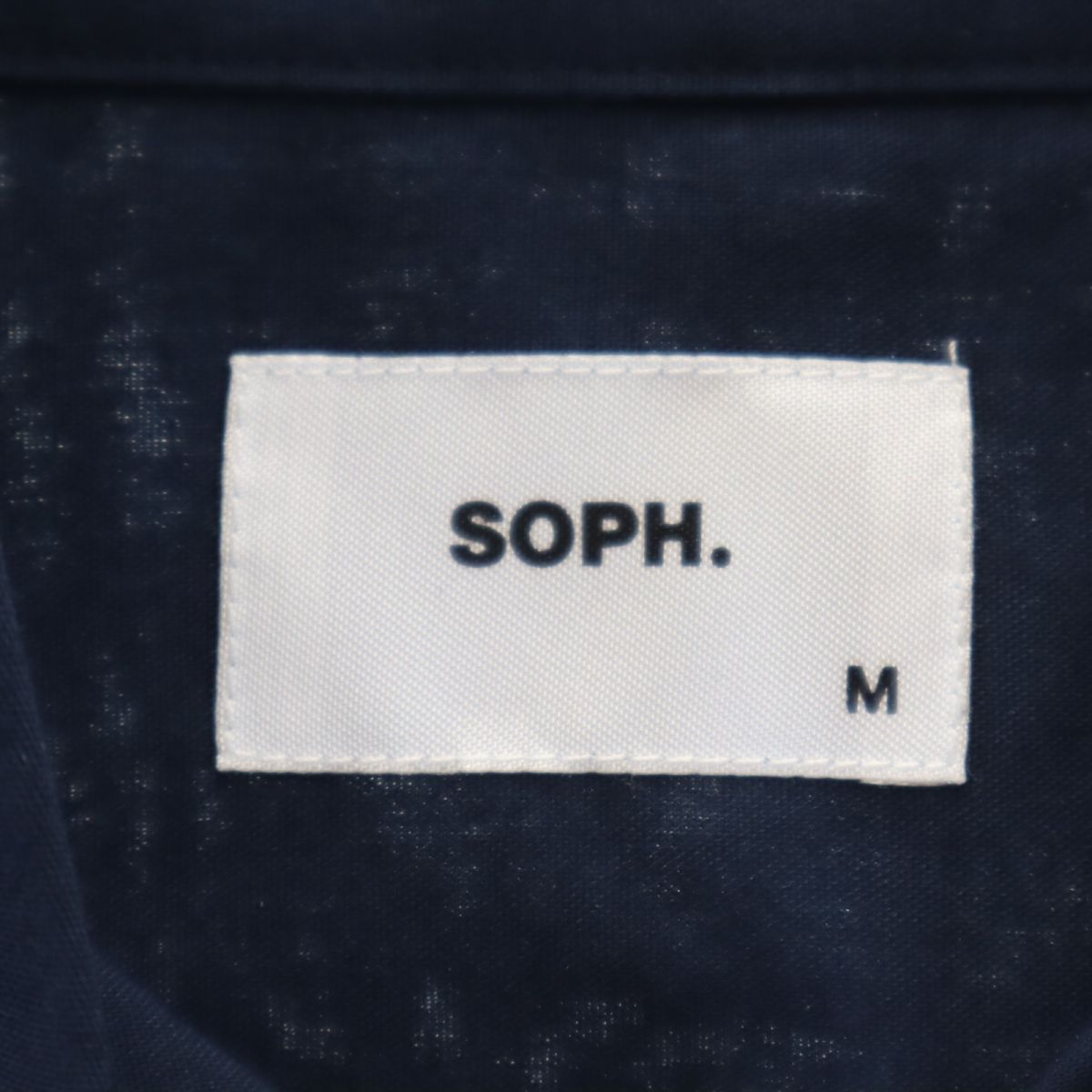 未使用 ソフネット 半袖 ボタンダウンシャツ M ネイビー系 SOPHNET. タグ付き レディース