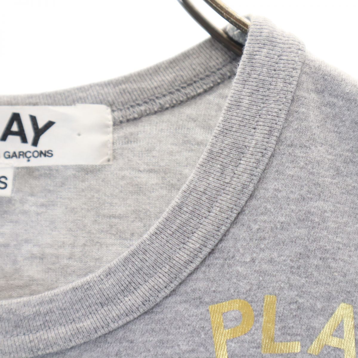 PLAY COMME des GARCONS プレイコムデギャルソン 2011年 日本製 プリント 半袖 Tシャツ XS グレー レディース