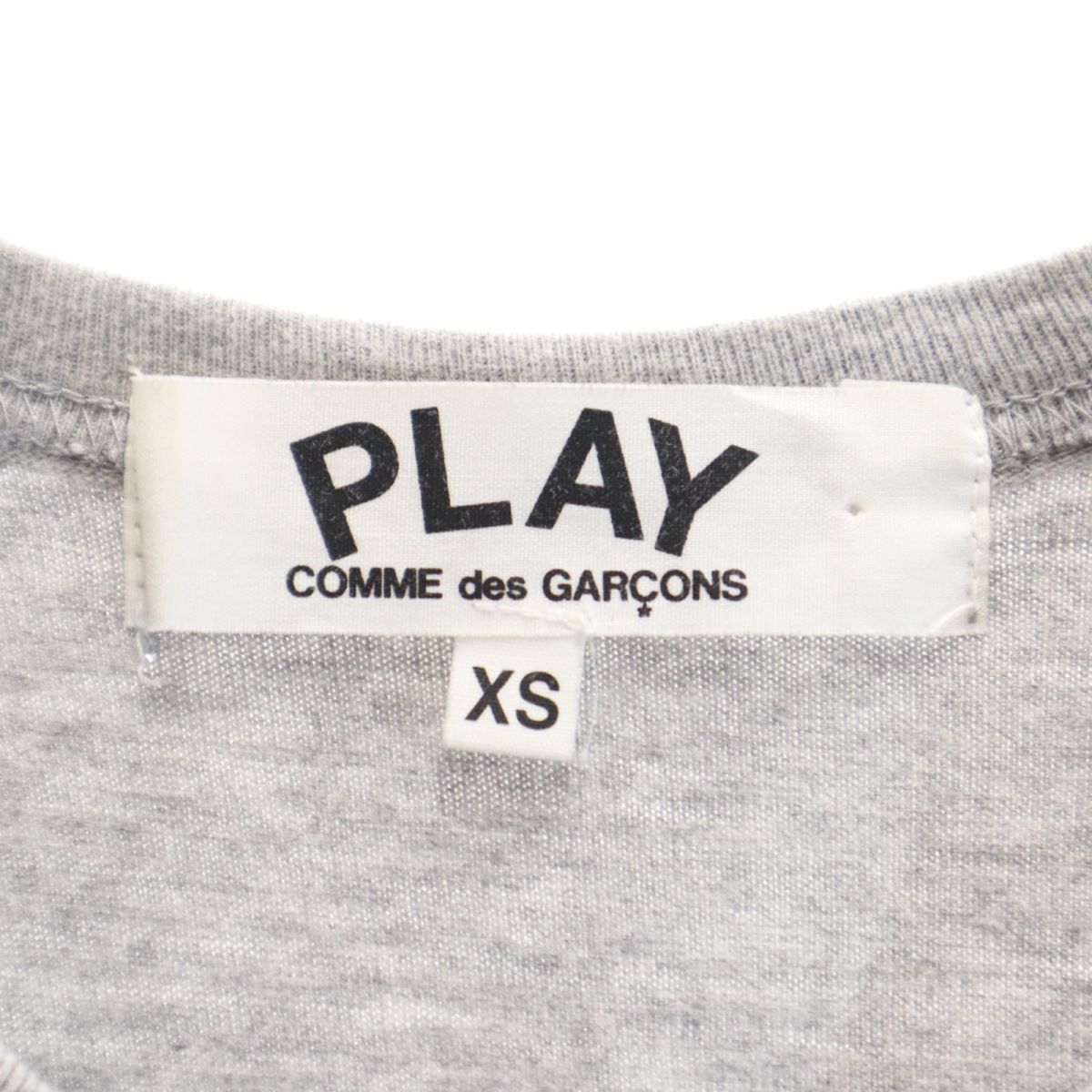 PLAY COMME des GARCONS プレイコムデギャルソン 2011年 日本製 プリント 半袖 Tシャツ XS グレー レディース