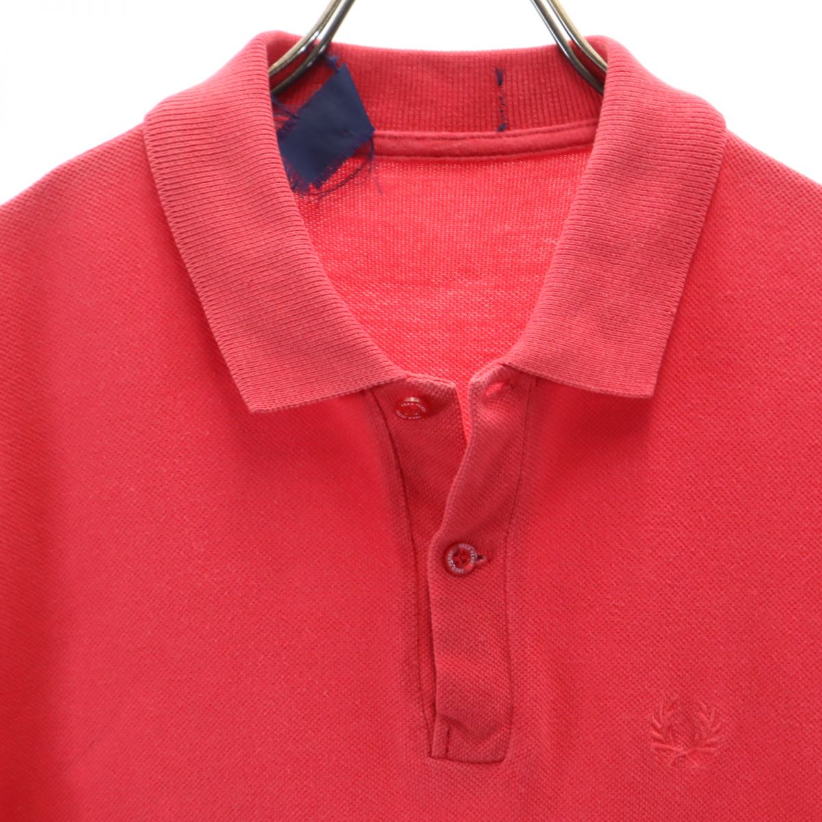 FRED PERRY フレッドペリー イギリス製 半袖 ポロシャツ 40 レッド 鹿の子 メンズ
