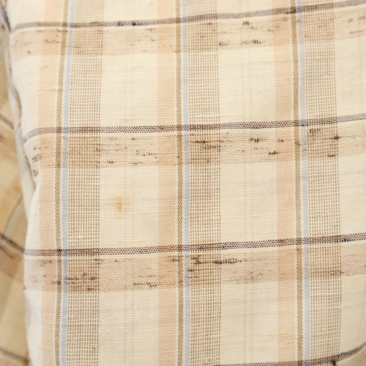 Levi's リーバイス 70s ヴィンテージ 半袖 チェックシャツ S ベージュ系 メンズ