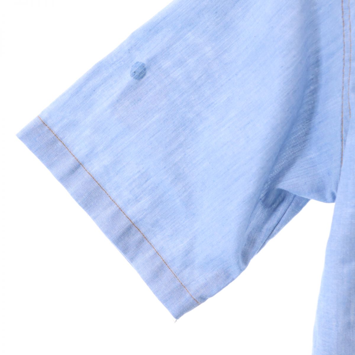 ROEBUCKS ローバックス 70s USA製 ヴィンテージ 半袖 ウエスタンシャツ M ブルー メンズ