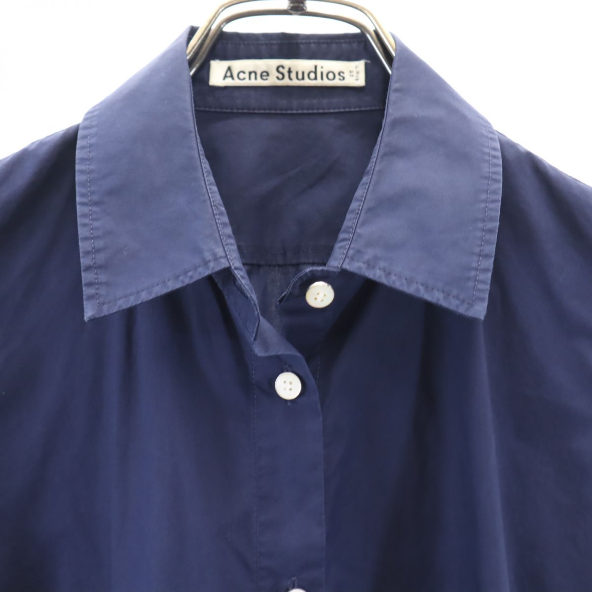 アクネストゥディオズ ノースリーブ シャツ 32 ネイビー ACNE STUDIOS カットソー レディース ACNE STUDIOS アクネストゥディオズ ノースリーブ シャツ 32 ネイビー