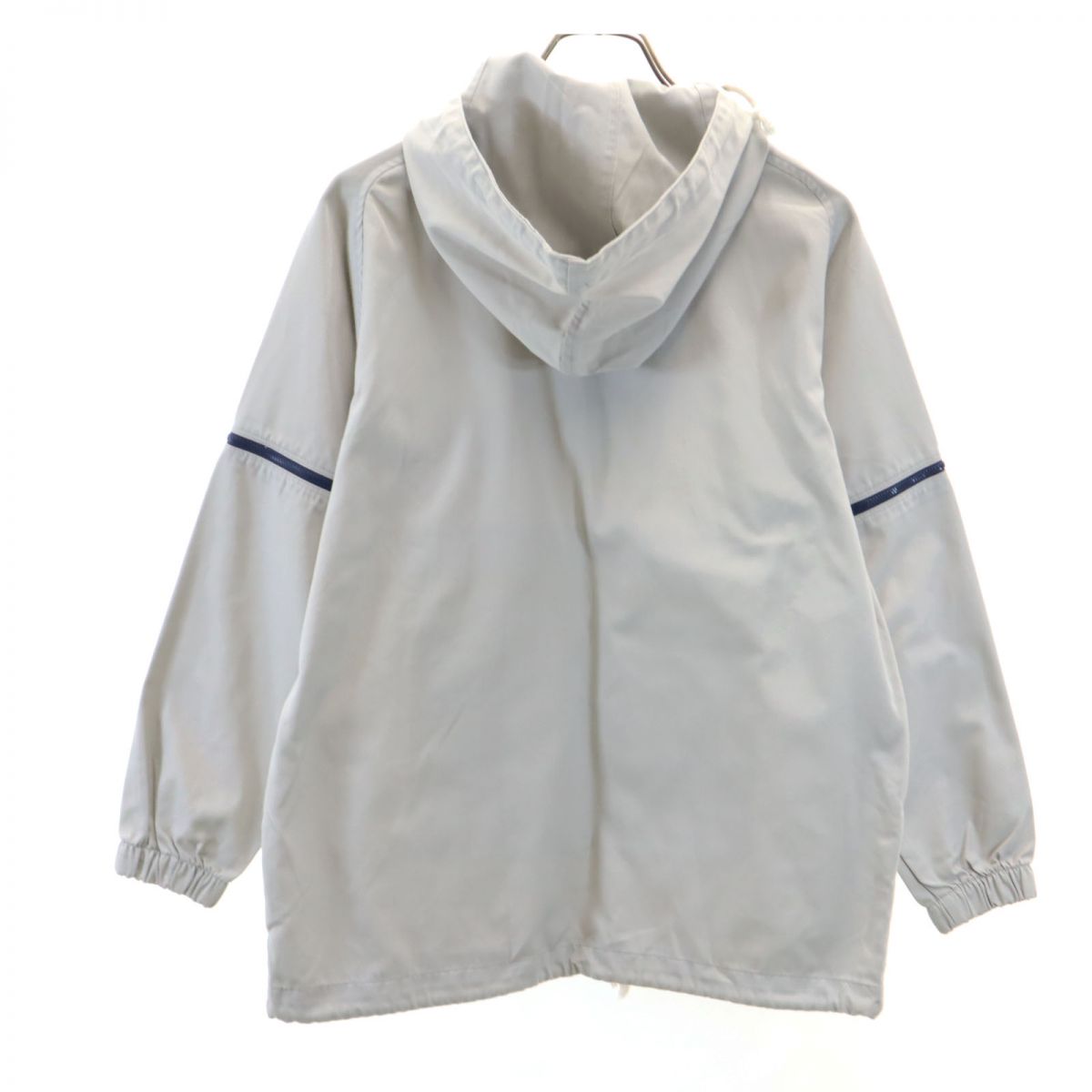 RUSSELL ラッセル 2way ハーフジップ フードジャケット M グレー系 半袖 プルオーバー メンズ