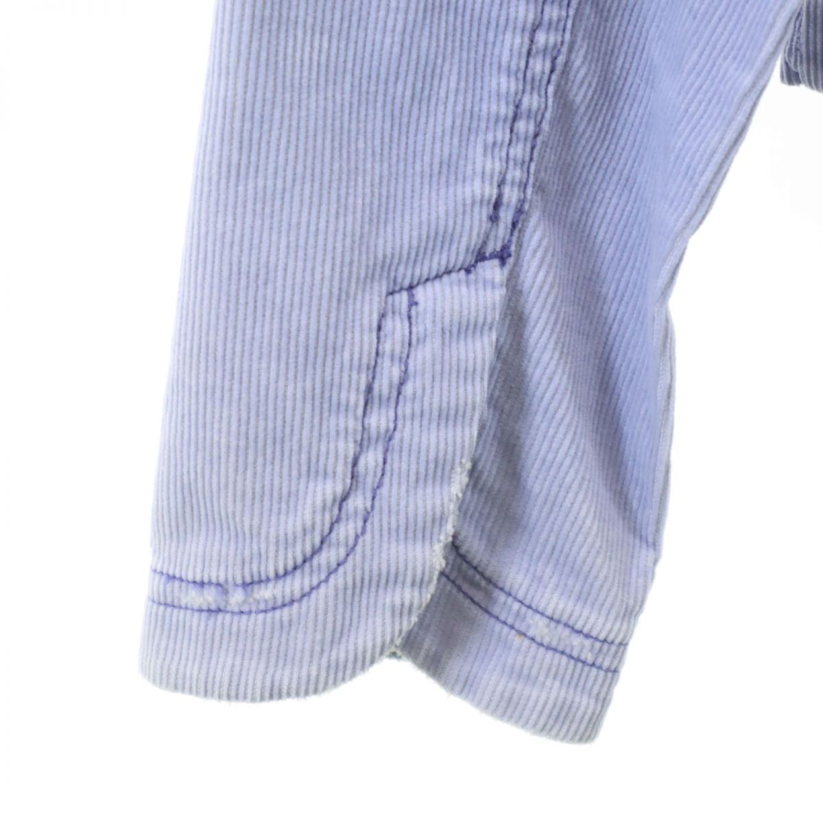 DKNYJEANS ダナキャランジーンズ コーデュロイ テーラードジャケット XS ブルー系 刺繍 レディース