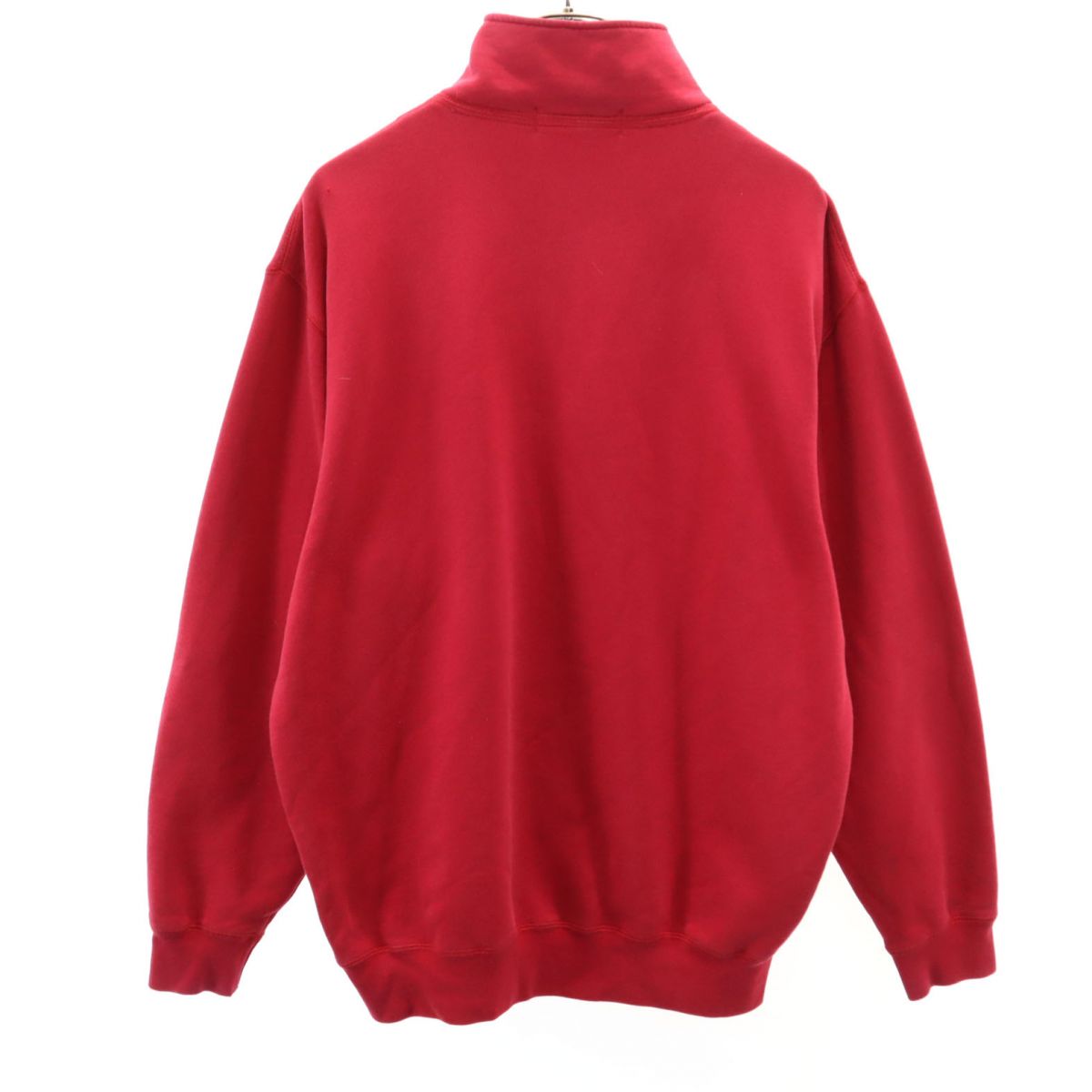 ポロゴルフ ラルフローレン 長袖 ハーフジップ トレーナー L レッド POLO GOLF RALPH LAUREN 裏起毛 メンズ