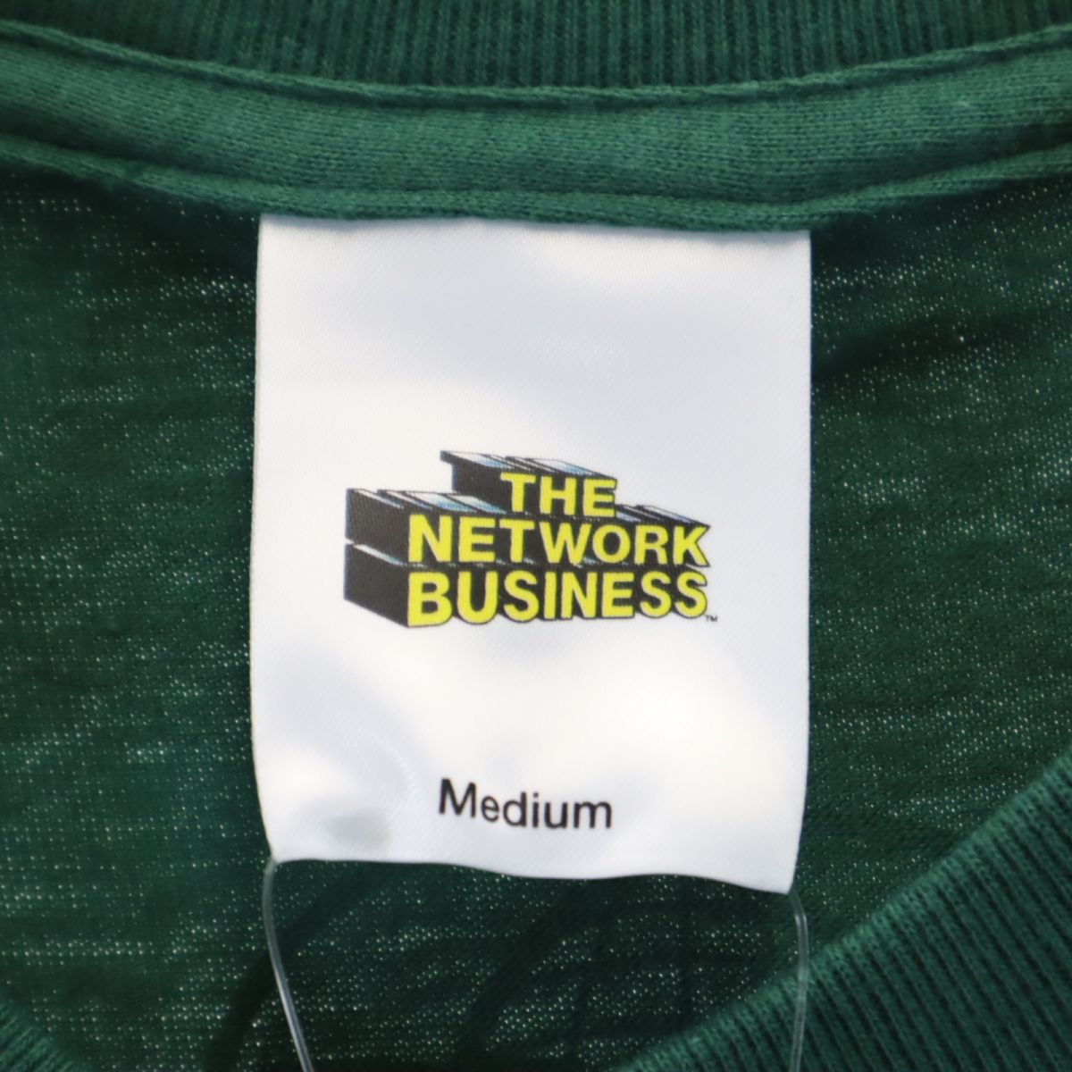 未使用 THE NETWORK BUSINESS ザネットワークビジネス プリント 半袖 Tシャツ M グリーン タグ付き メンズ