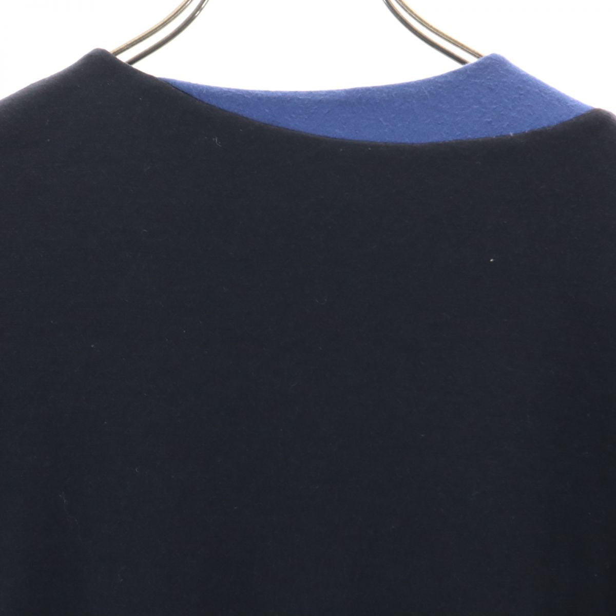 JIL SANDER ジルサンダー イタリア製 半袖 ミニワンピース 32 ネイビー×ブルー レディース