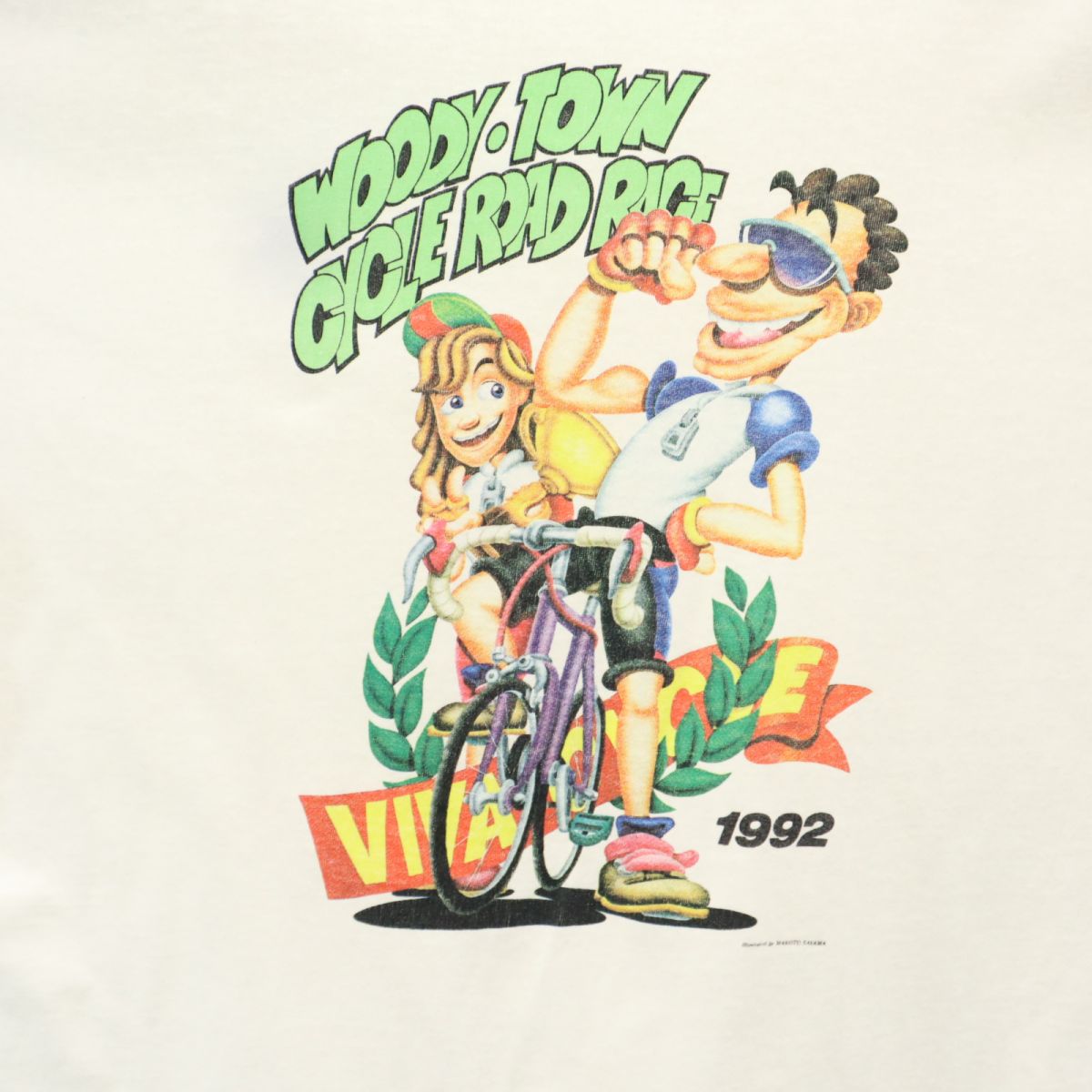 DESCENTE デサント 90s オールド バックプリント 半袖 Tシャツ L 白 メンズ