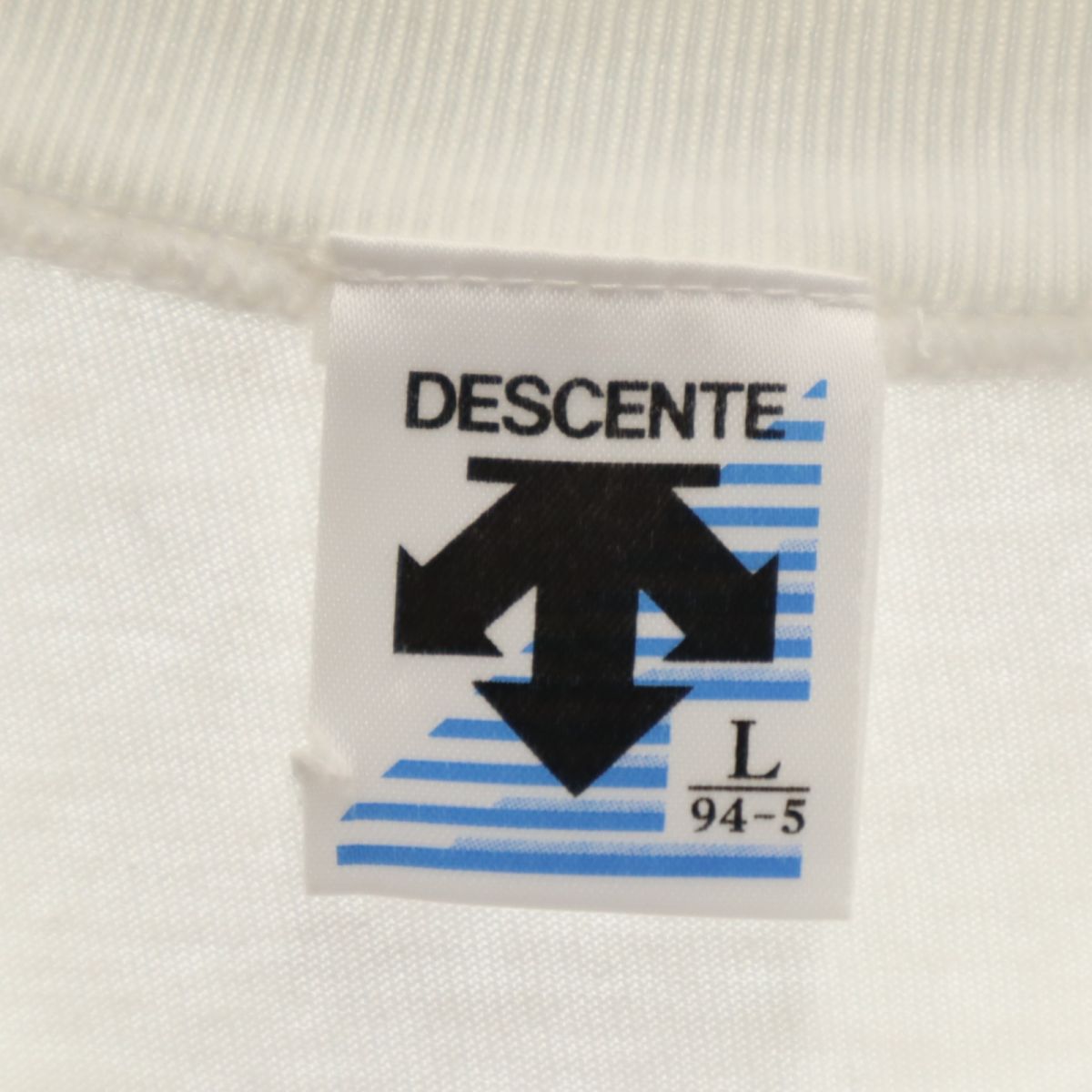 DESCENTE デサント 90s オールド バックプリント 半袖 Tシャツ L 白 メンズ