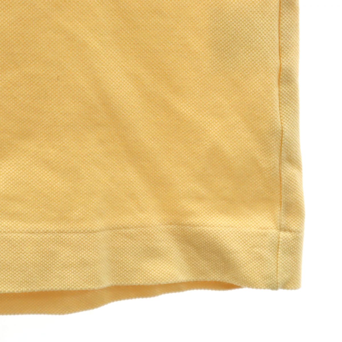 YVES SAINT LAURENT イヴサンローラン 半袖 ポロシャツ M イエロー 鹿の子地 メンズ