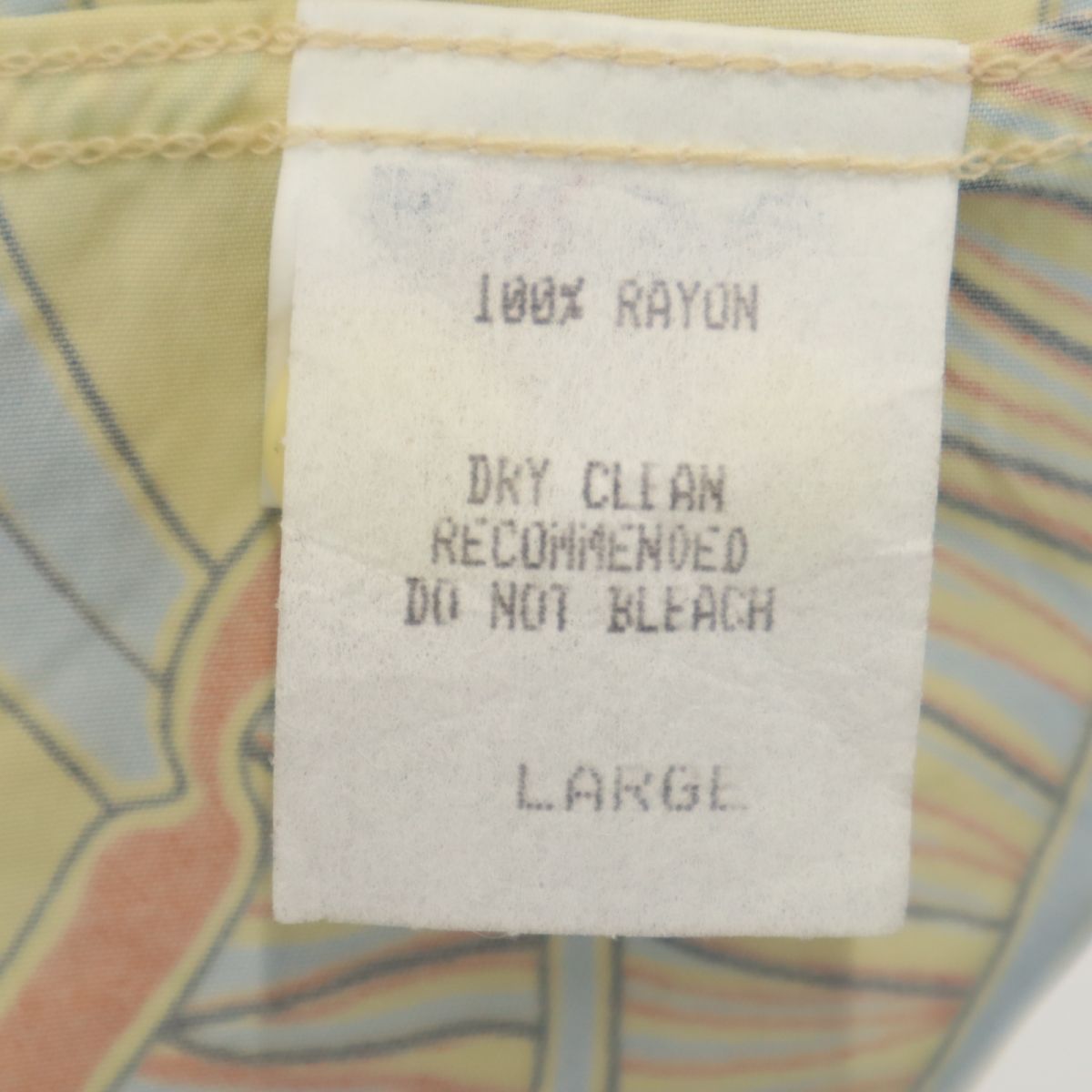 Japan Blue Ae ジャパンブルーアイ 未使用 日本製 総柄 半袖 アロハシャツ L イエロー オープンカーラー 開襟 タグ付き メンズ