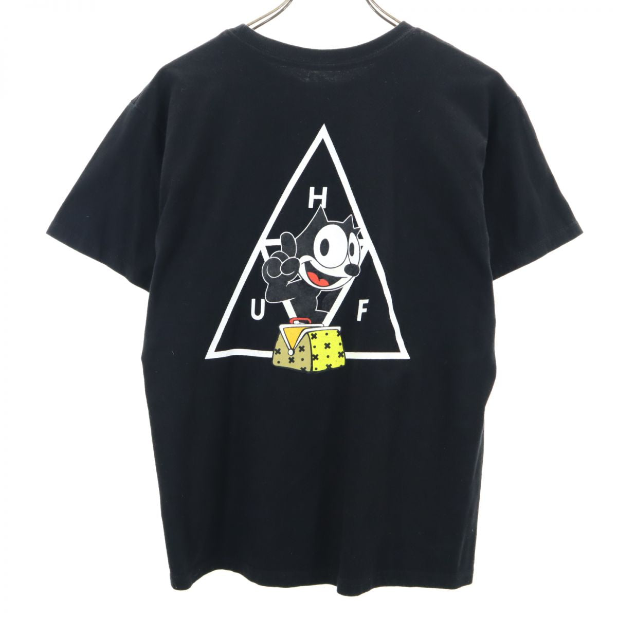 HUF ハフ × FELIX コラボ 両面プリント 半袖 Tシャツ S ブラック メンズ