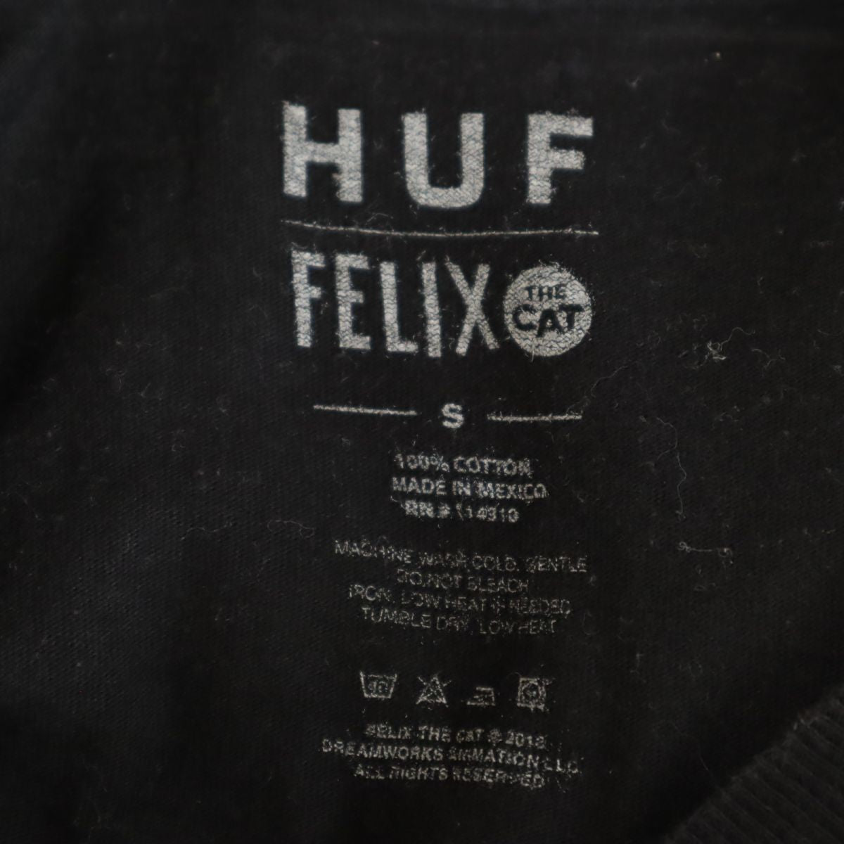 HUF ハフ × FELIX コラボ 両面プリント 半袖 Tシャツ S ブラック メンズ