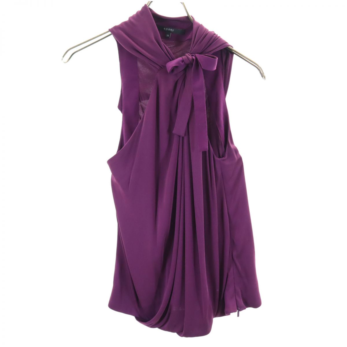 GUCCI グッチ イタリア製 ノースリーブ カットソー 38 パープル レディース