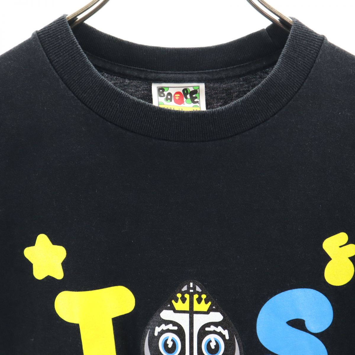 BAPE ベイプ 日本製 プリント 半袖 Tシャツ M ブラック A BATHING APE メンズ
