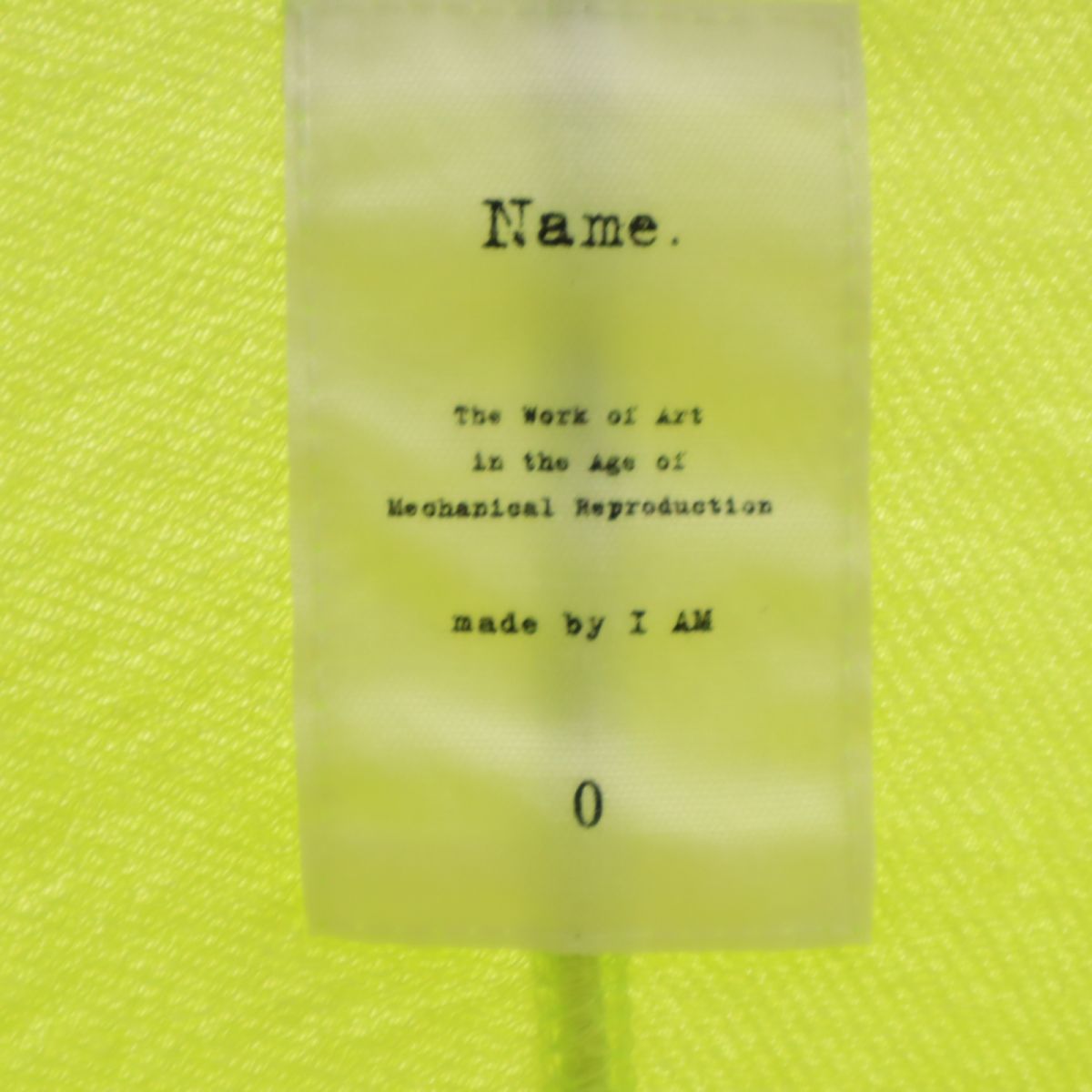 Name. ネーム 日本製 半袖 Tシャツ O ライトグリーン メンズ