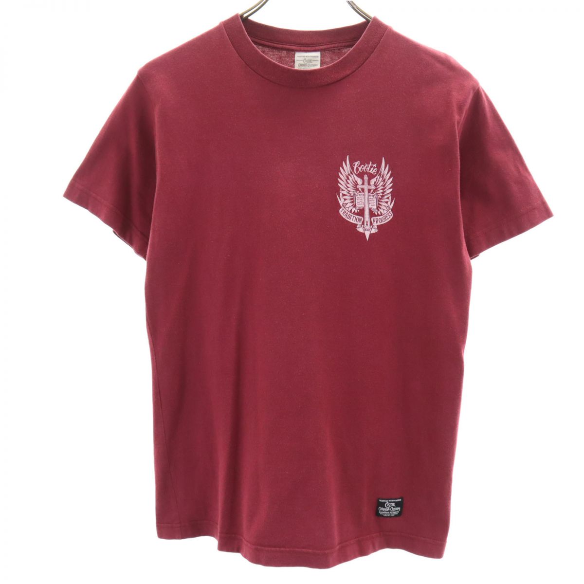 両面プリント 半袖 Tシャツ S レッド メンズ