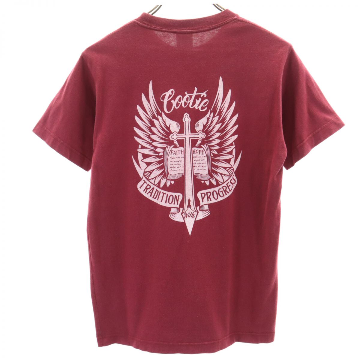 両面プリント 半袖 Tシャツ S レッド メンズ