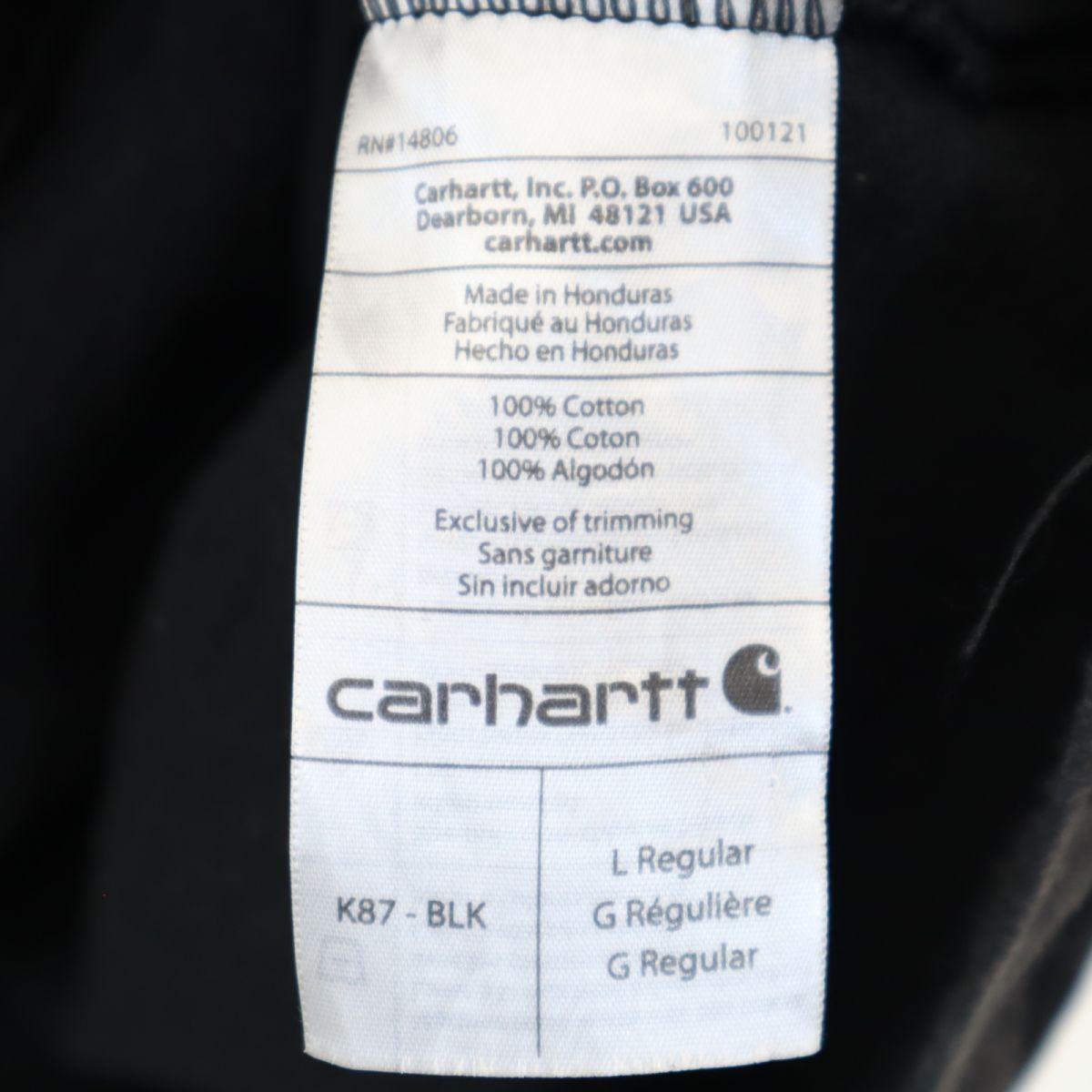カーハート 半袖 Tシャツ L ブラック Carhartt メンズ