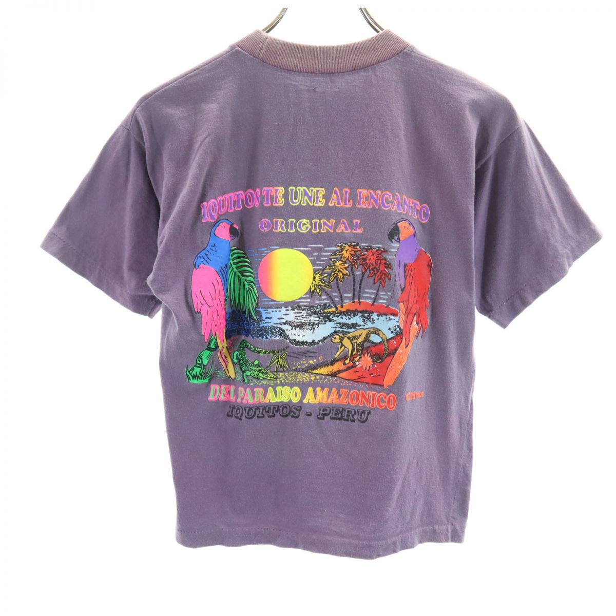 OLD オールド 90s バックプリント 半袖 Tシャツ グレー レディース