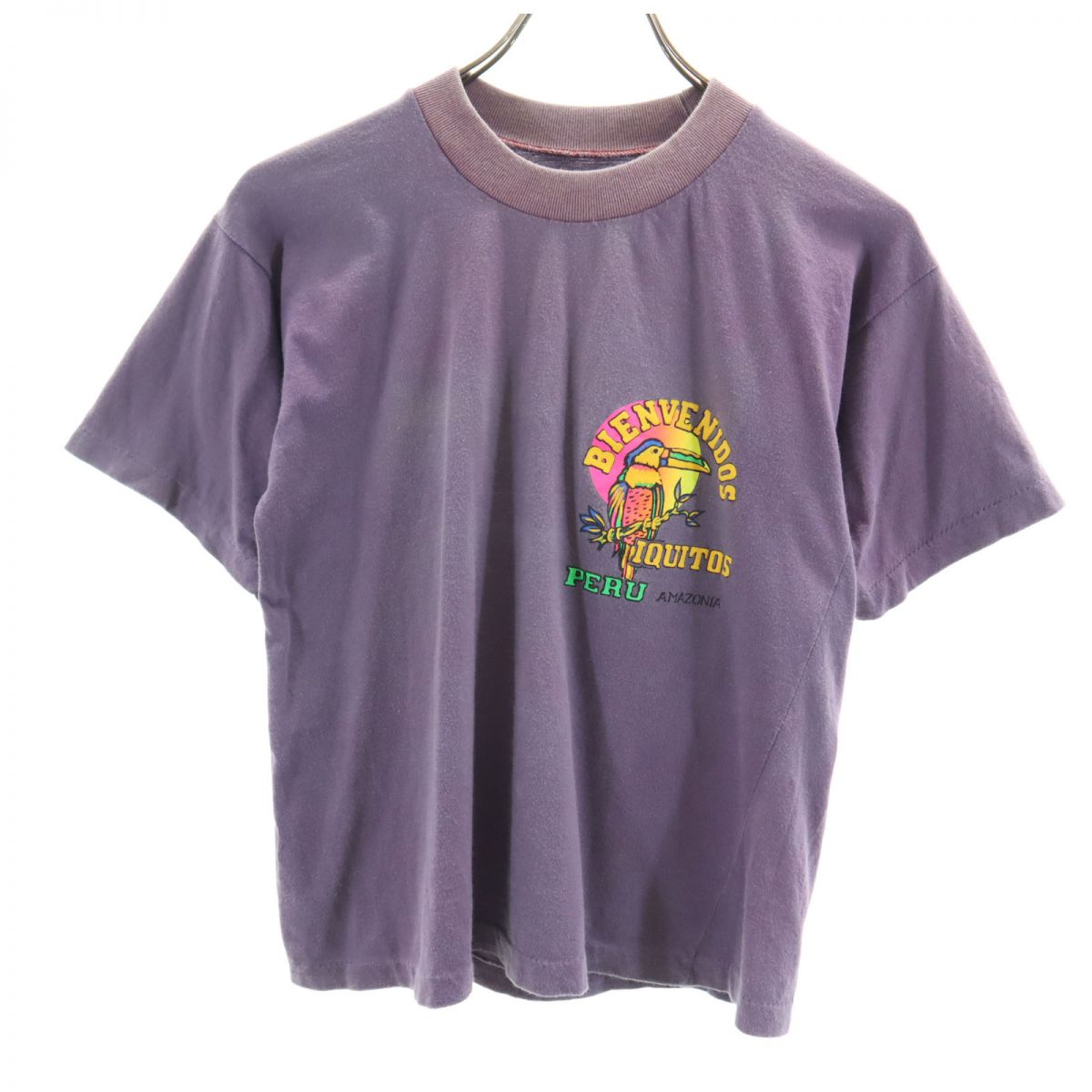 OLD オールド 90s バックプリント 半袖 Tシャツ グレー レディース
