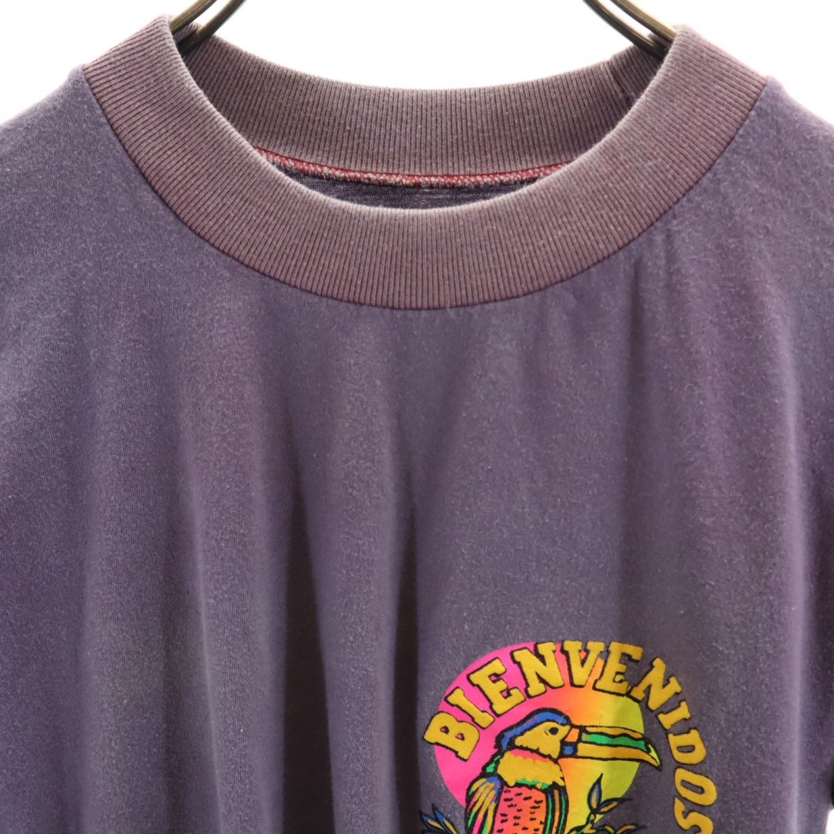 OLD オールド 90s バックプリント 半袖 Tシャツ グレー レディース