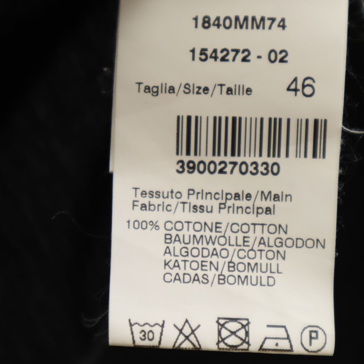 MSGM エムエスジーエム イタリア製 総柄 半袖 カットソー 46 ブラック系 ショルダージップ メンズ