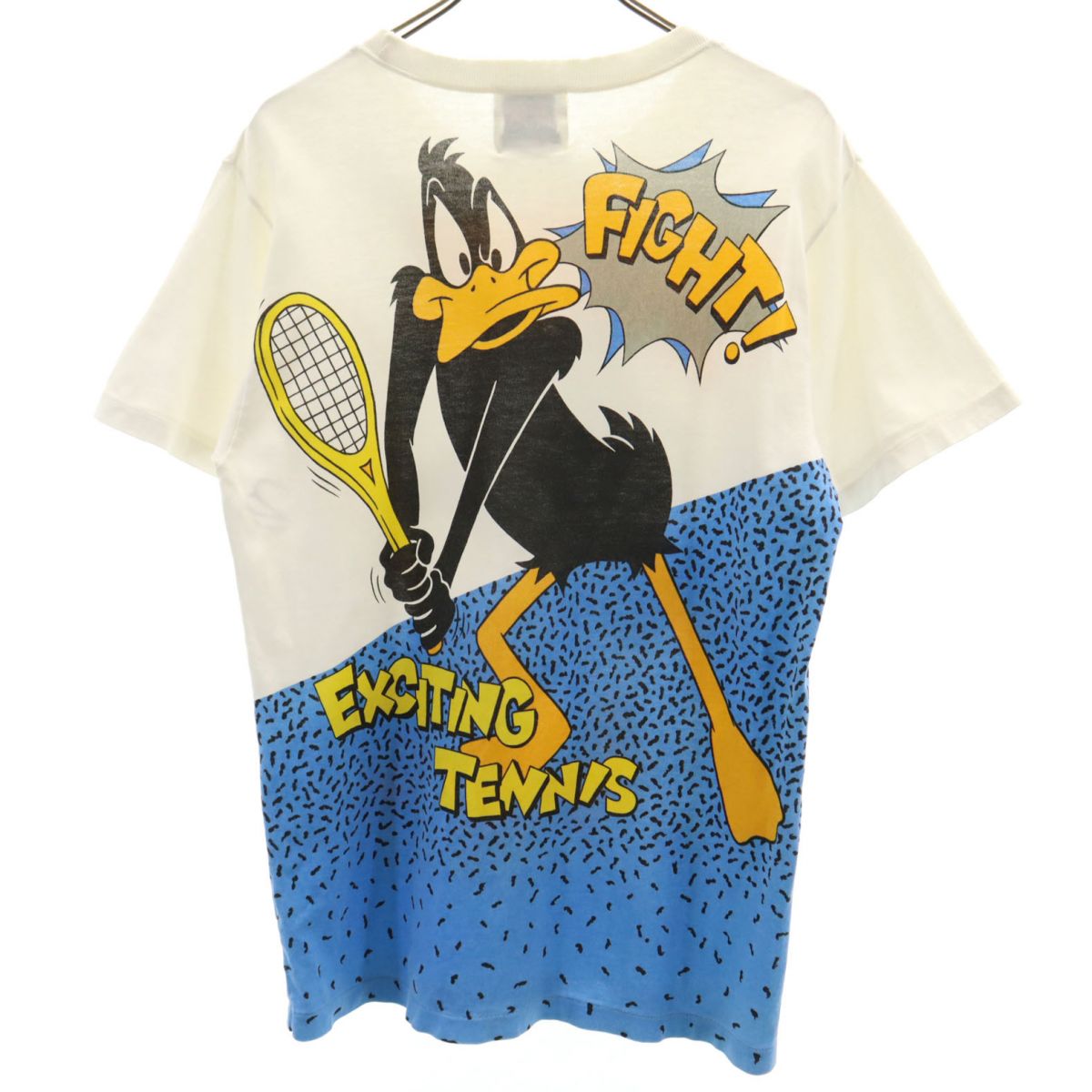 LOONEY TUNES ルーニーテューンズ 90s オールド プリント バッグス・バニー 半袖 Tシャツ ホワイト テニス メンズ