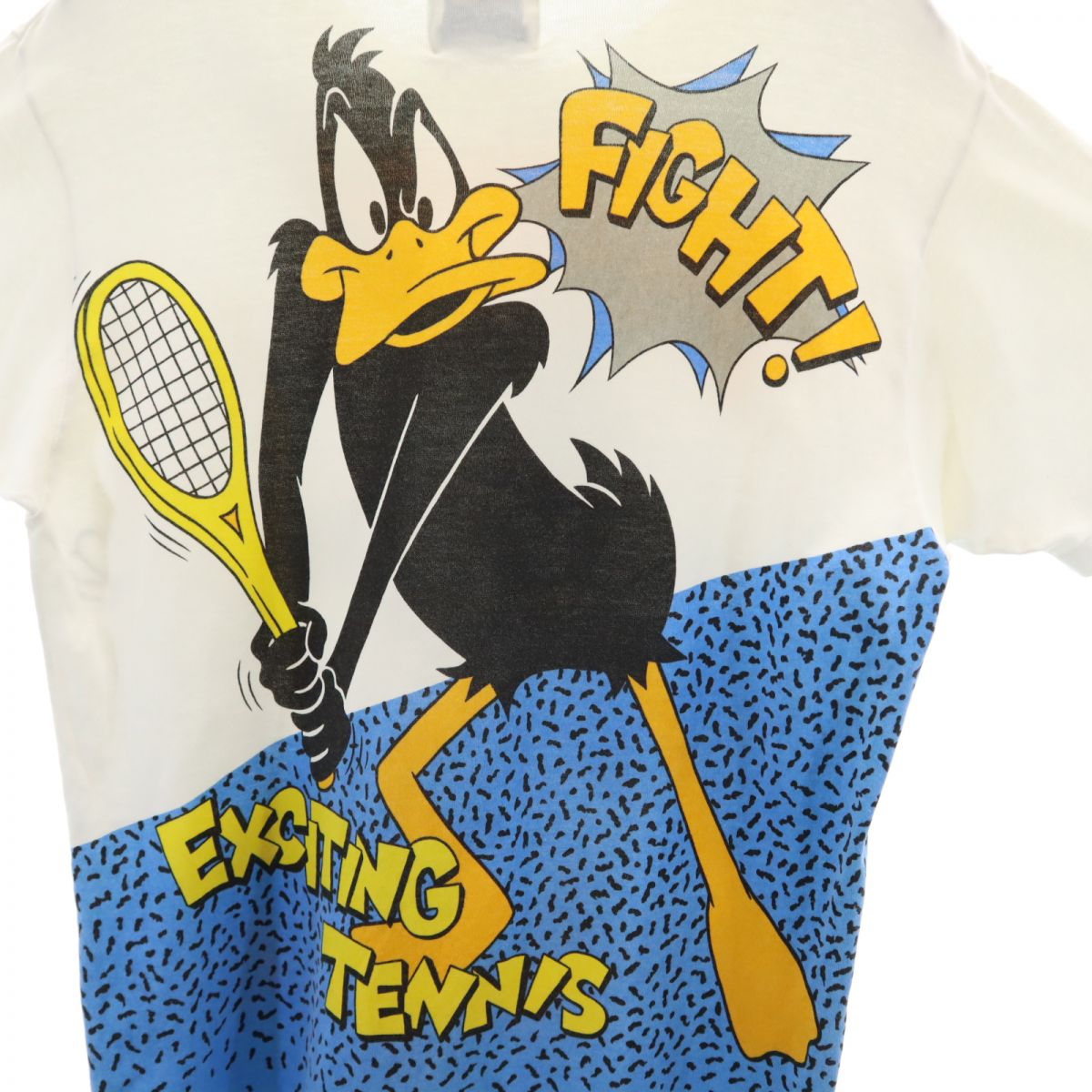 LOONEY TUNES ルーニーテューンズ 90s オールド プリント バッグス・バニー 半袖 Tシャツ ホワイト テニス メンズ