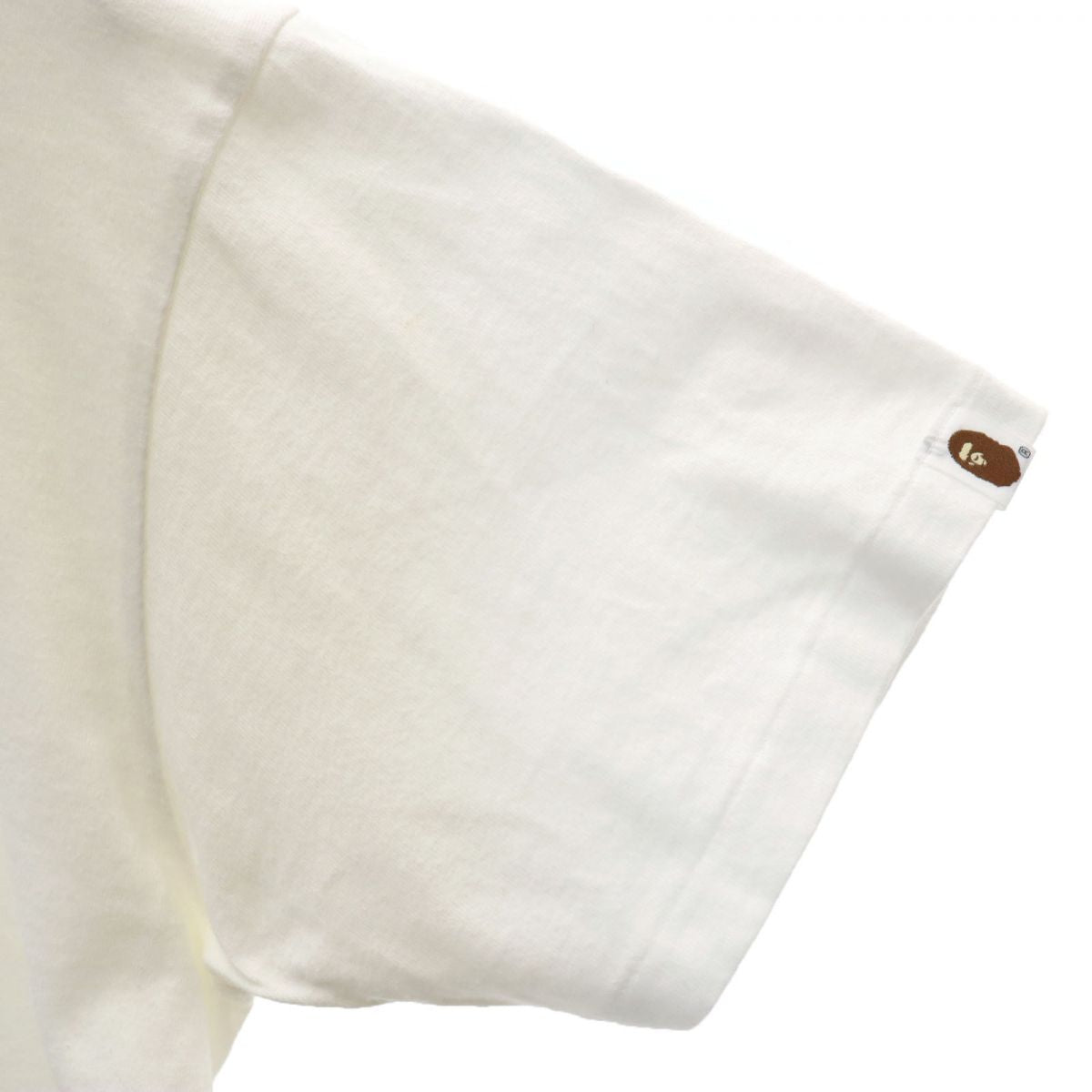 A BATHING APE アベイシングエイプ 日本製 プリント 半袖 Tシャツ S ホワイト メンズ