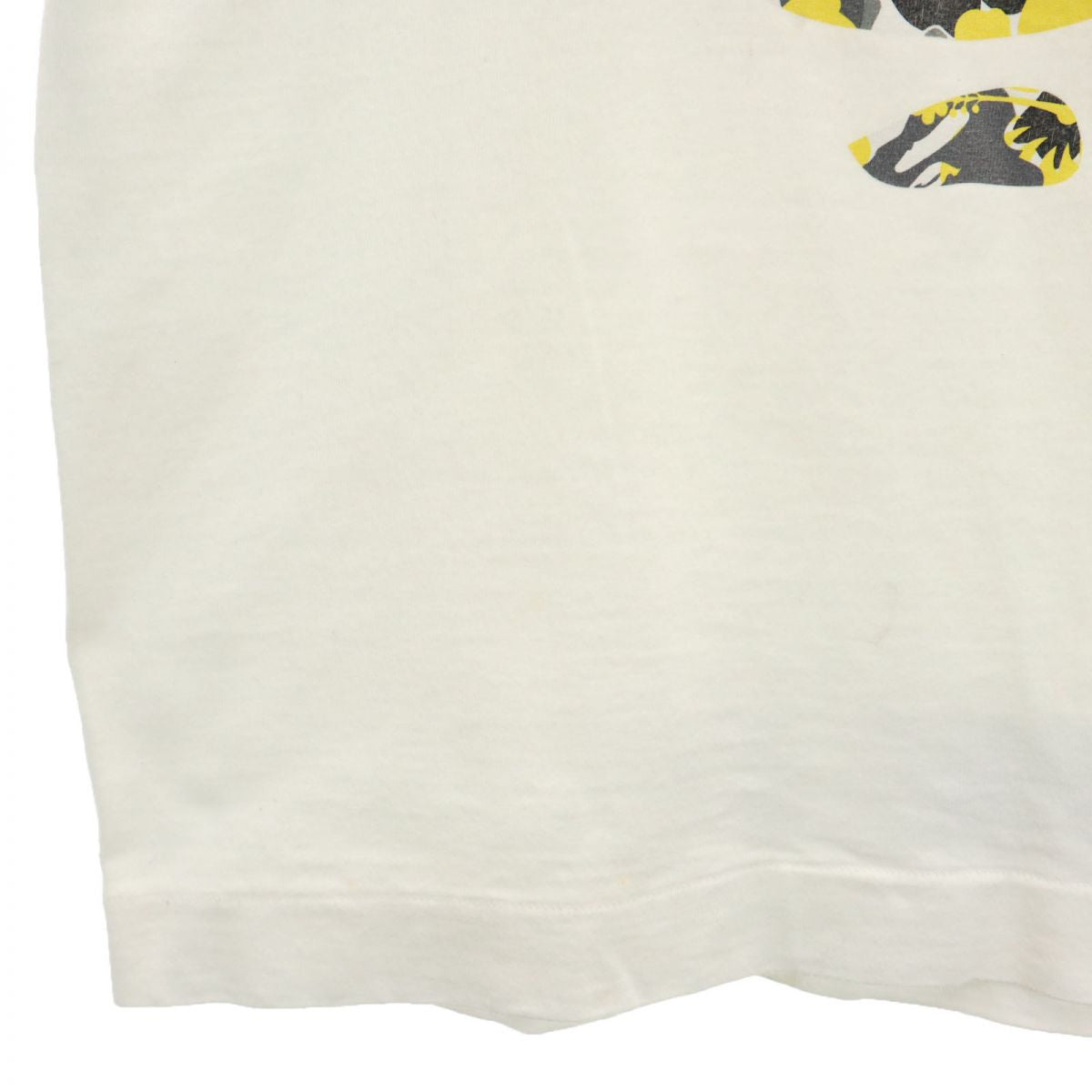 A BATHING APE アベイシングエイプ 日本製 プリント 半袖 Tシャツ S ホワイト メンズ