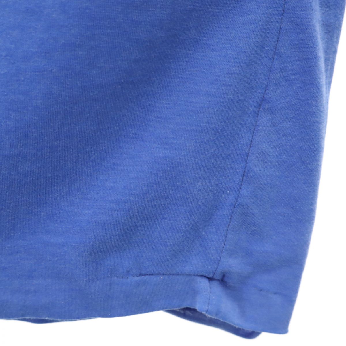 adidas アディダス 80s オールド プリント トレフォイルロゴ 半袖 Tシャツ XL ブルー メンズ