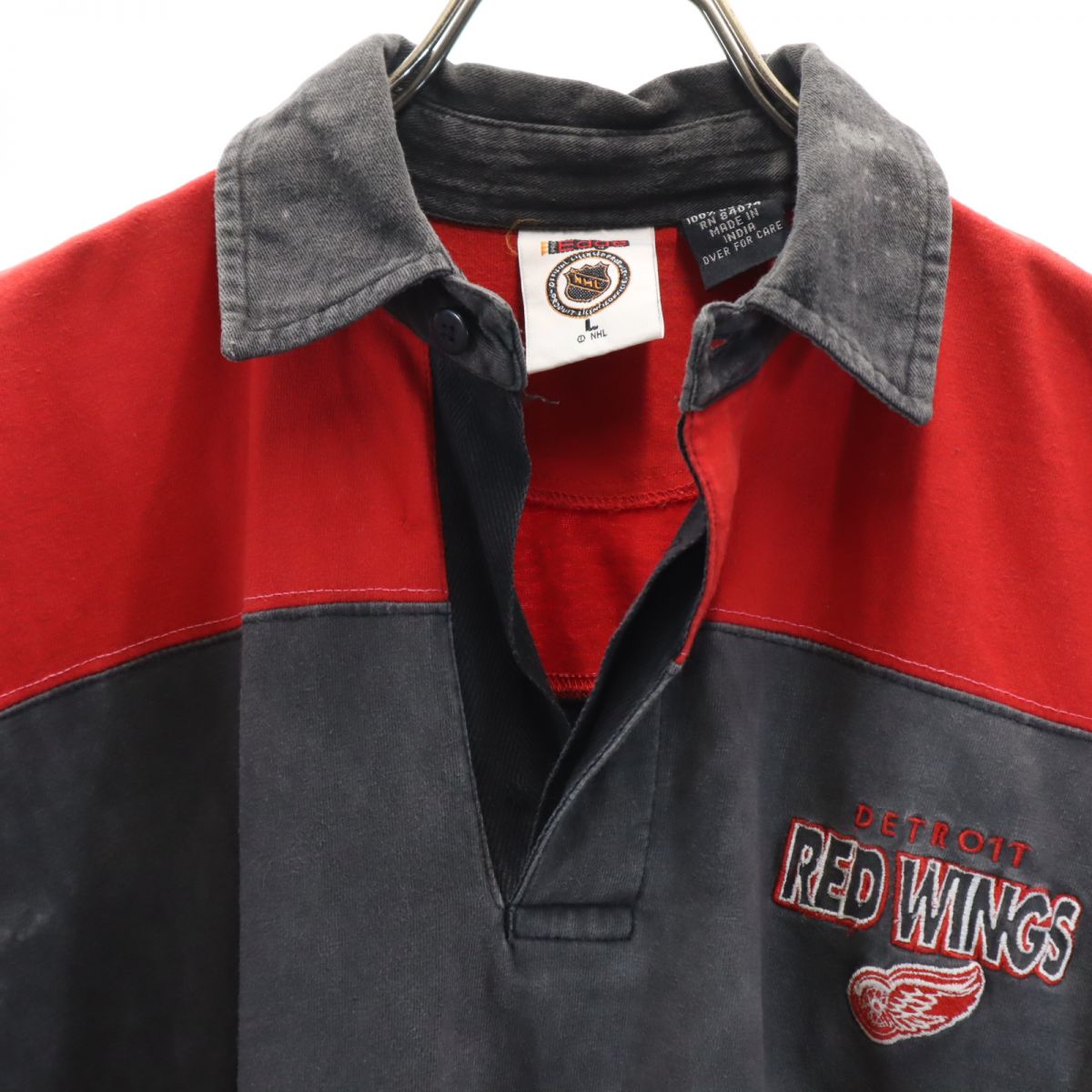 PRO Edge オールド ボーダー 半袖 ポロシャツ L レッド系 PRO Edge メンズ